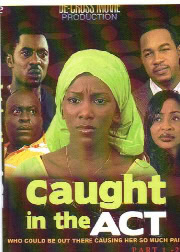 Caught in the act Nigerian African movie scene with dramatic characters.